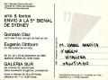 Envío a la 5a Bienal de Sydney